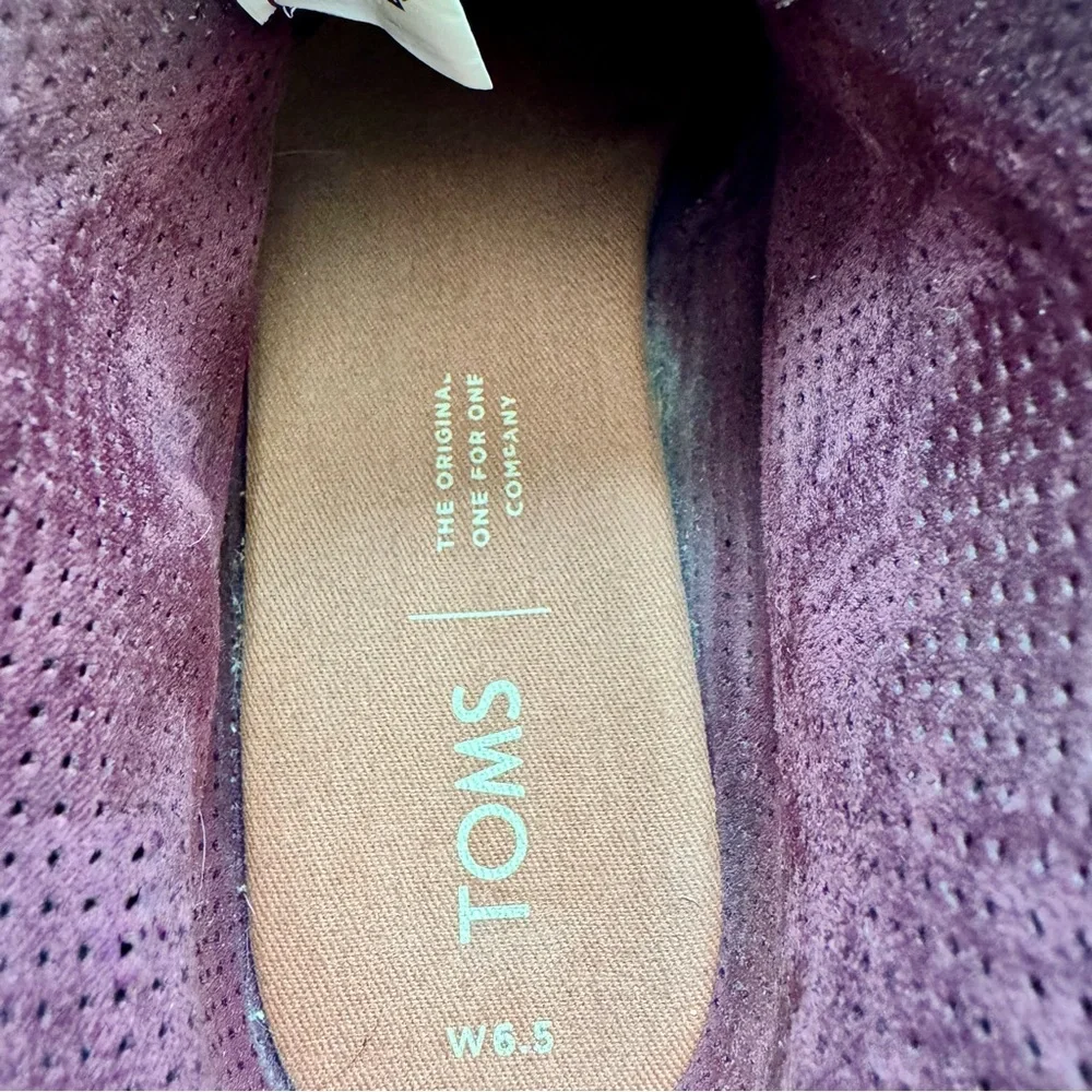 TOMS Kala Desert Taupe Suede Lace Up Wedge Ankle Booties Boots Tan Size 6.5